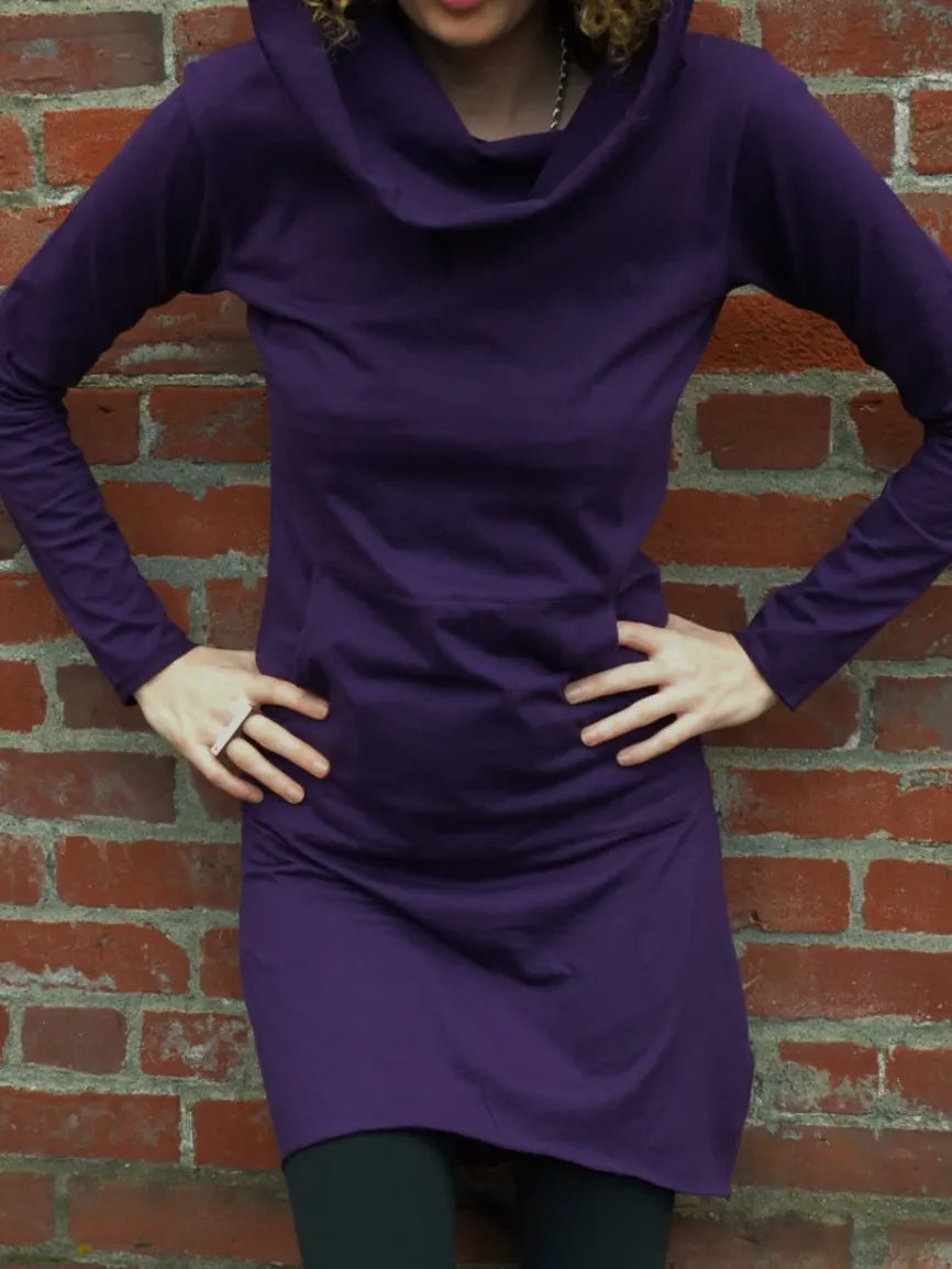 Nomad Dress - Hooded Cowl Dress with Pocket