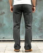 Retro Black Striped Straight Leg Jeans