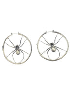 Vintage Statement Round Spider Earrings