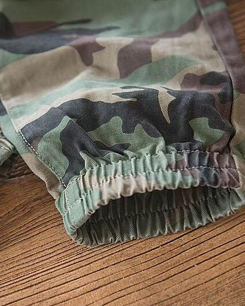 Retro Camouflage Cargo Pants