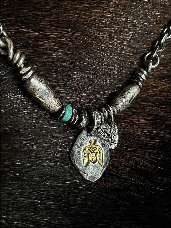 Vintage Style Goshawk Pendant Collarbone Necklace