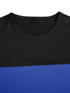 Casual Sporty Colorblock T-Shirt and Shorts Set
