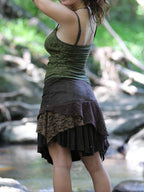 Boho Lace Top, Elven Ren Faire Festival Tank, Hippie Elven Gothic Faerie Clothing