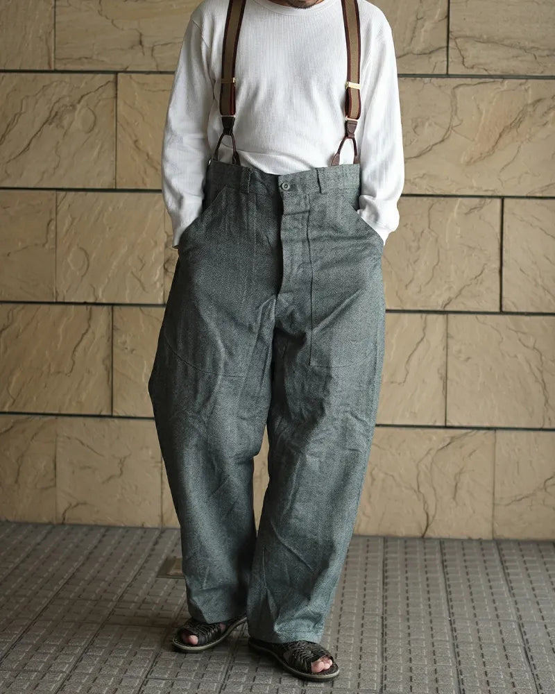 Retro Dark Gray Loose-fitting Cargo Pants