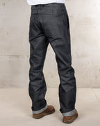 Retro Black Striped Straight-leg Casual Pants