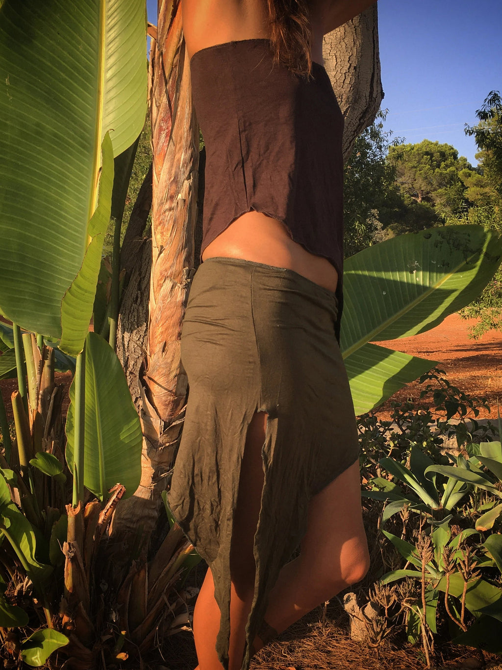 Plain Versatile Viscose Mini Skirt Legging Cover, also Triangle or Bandeau Top