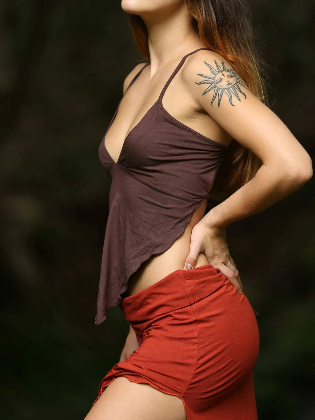 Fairy Festival Backless Strappy Top, Tribal Boho Clothing, Yoga Pixie Burning Man Hippie Outfit