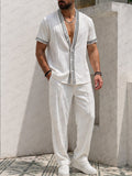 Summer Vacation Stripe Trim Matching Set