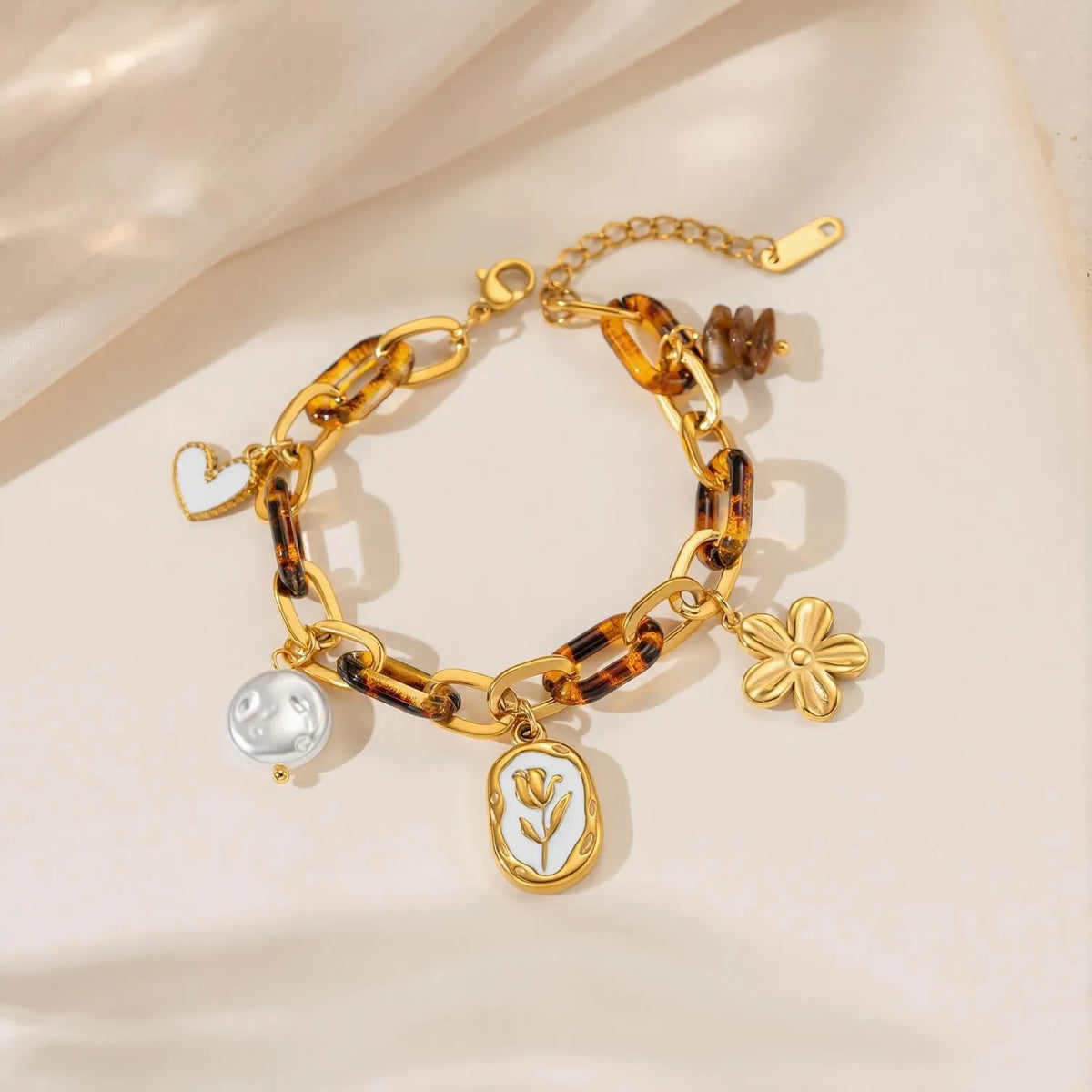Easy To Love Tortoiseshell Chain Bracelet