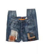 Vintage Denim Multi©\Plaid©\Patchwork Tapered Jeans