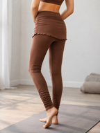 Skirt Overlay Ruched Yoga Leggings