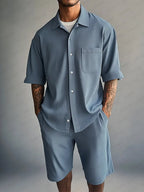 Essential Relaxed Fit Shirt Shorts Set