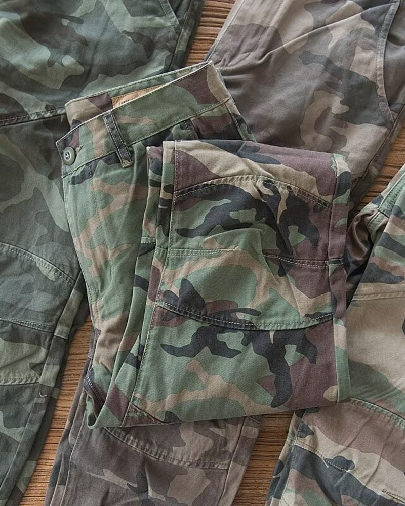 Retro Camouflage Cargo Pants