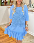 Softness Crochet Flower Dress