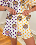 Full Shine Tiger Sequin Polka Dot Skirt