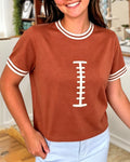 Football Stitch Embroidered T-shirt