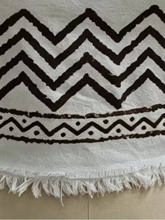 Cotton Tribal Crop Top ? Block Print Earth Top
