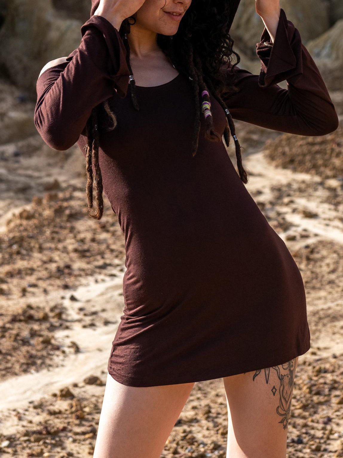 Brown Fairy Hood Dress