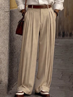 Smart Casual Multi-Pleated Suit Pants