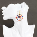 Independence Day Beaded Star Earrings