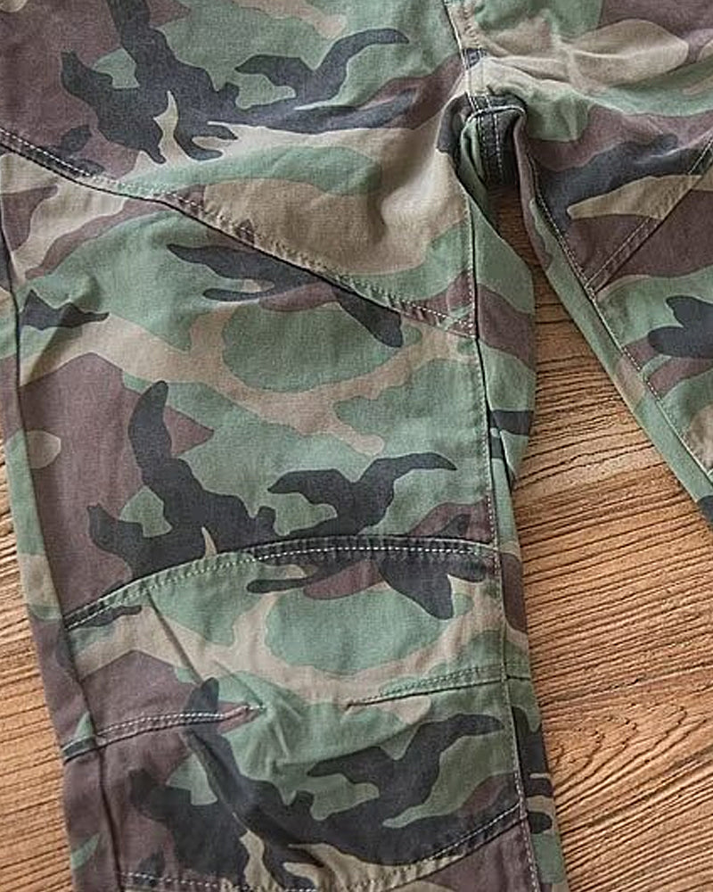 Retro Camouflage Cargo Pants
