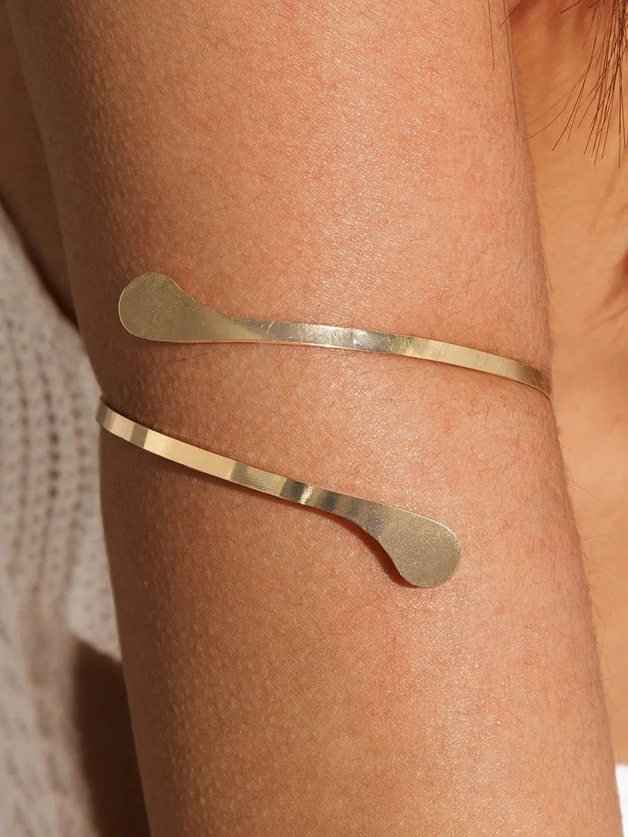 Floral Open Arm Cuff ¨C Punk Style Geometric Arm Ring