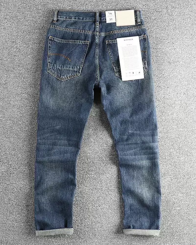 Vintage Faded©\Indigo Denim Jeans