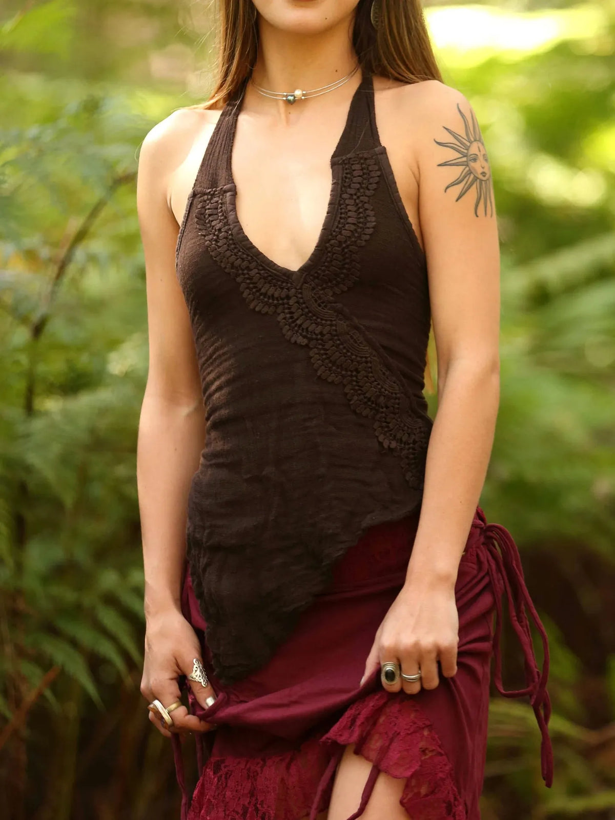 Cotton Boho Fairy Halter Top
