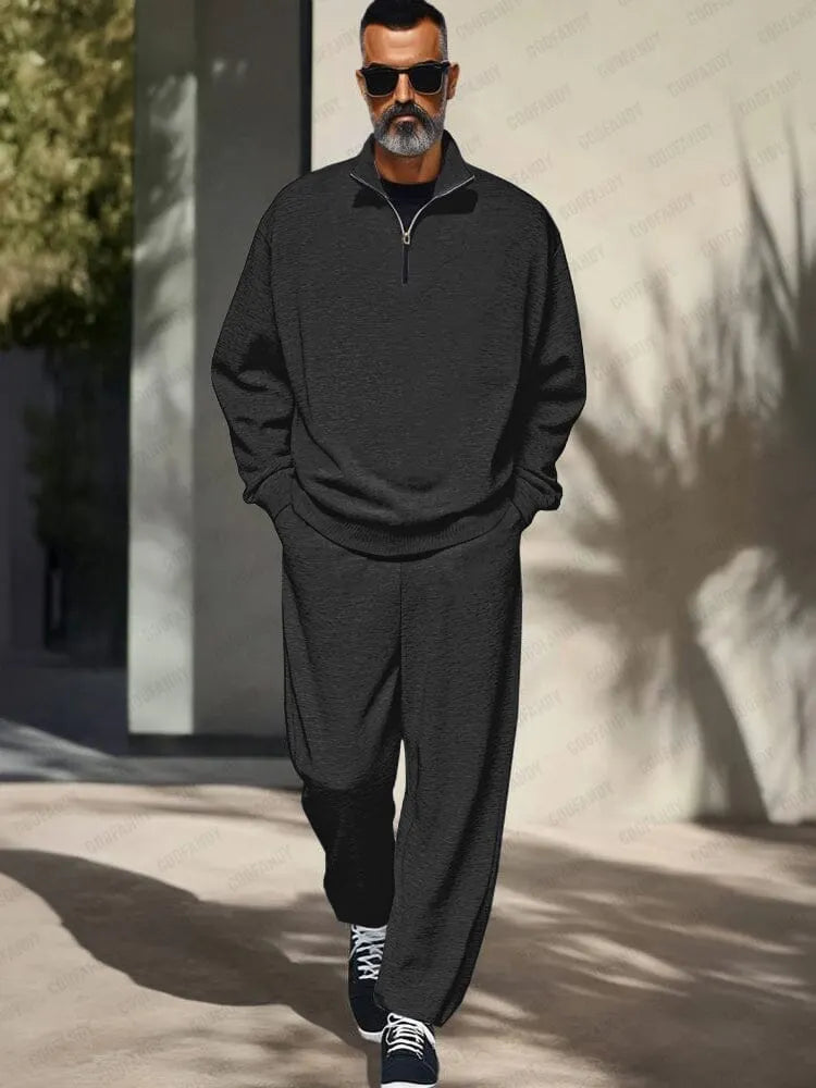 Athleisure Stand Collar 2-Piece Set