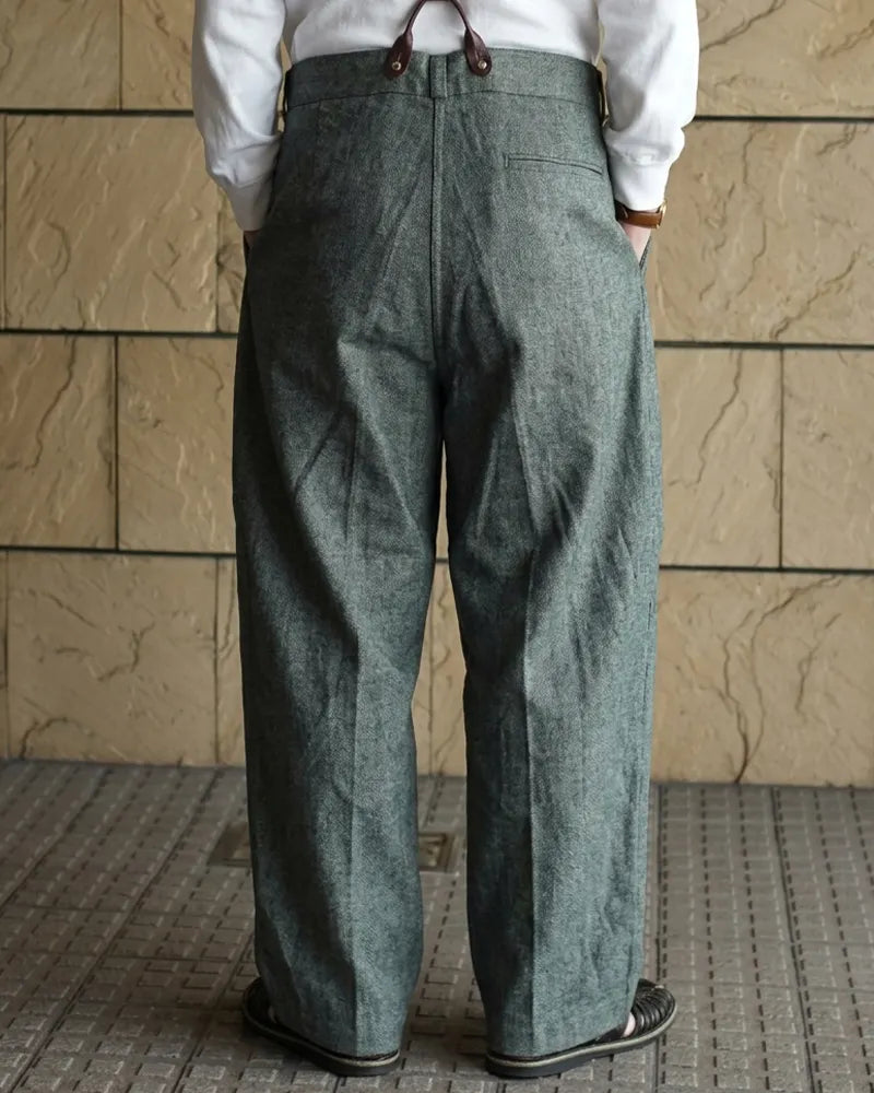 Retro Dark Gray Loose-fitting Cargo Pants