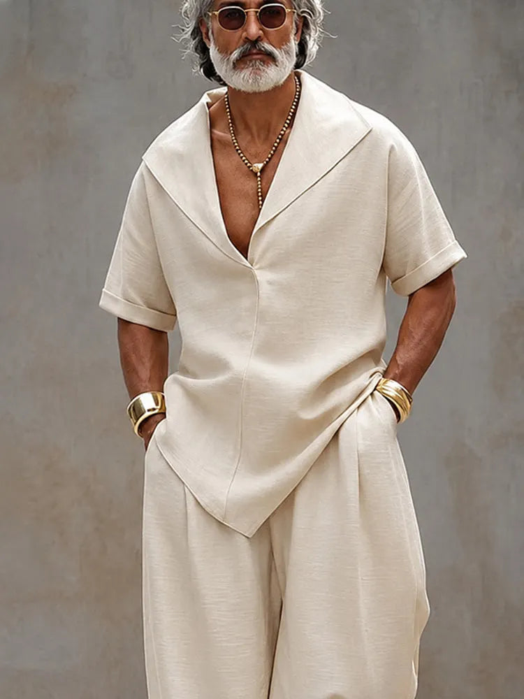 Casual Minimalist Loose Fit Matching Set