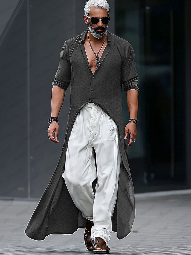 Minimalist Streetwear Fashion Longline Shirt