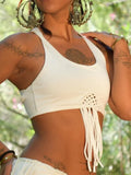 Braided Band Top, Brass Mandala - Festival Boho Clothing