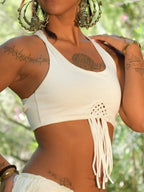 Braided Band Top, Brass Mandala - Festival Boho Clothing