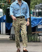 Vintage Camo High©\Rise Straight Leg Cargo Trousers