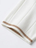 Cool-Touch Cotton Knit Vertical Stripe Short Sleeve