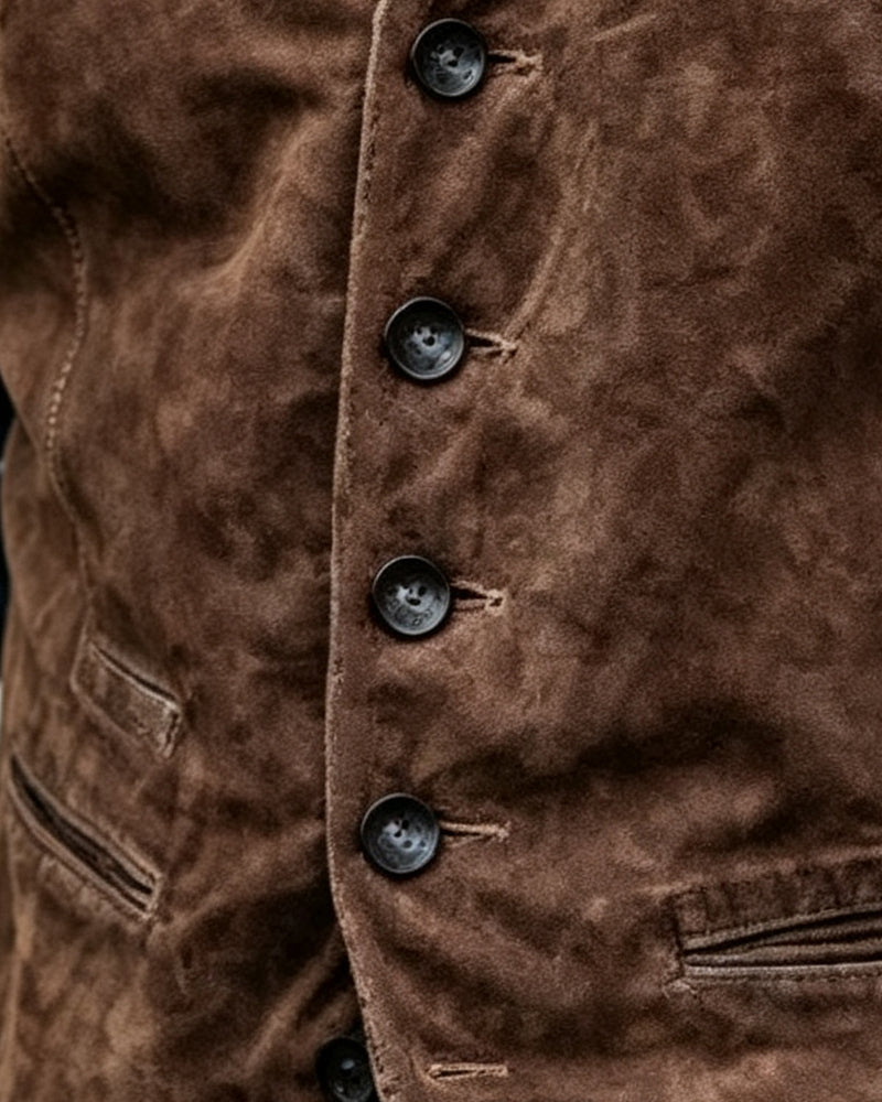 Vintage Brown Suede Vest