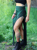 Tie-Dye Cutout Slit Maxi Dress