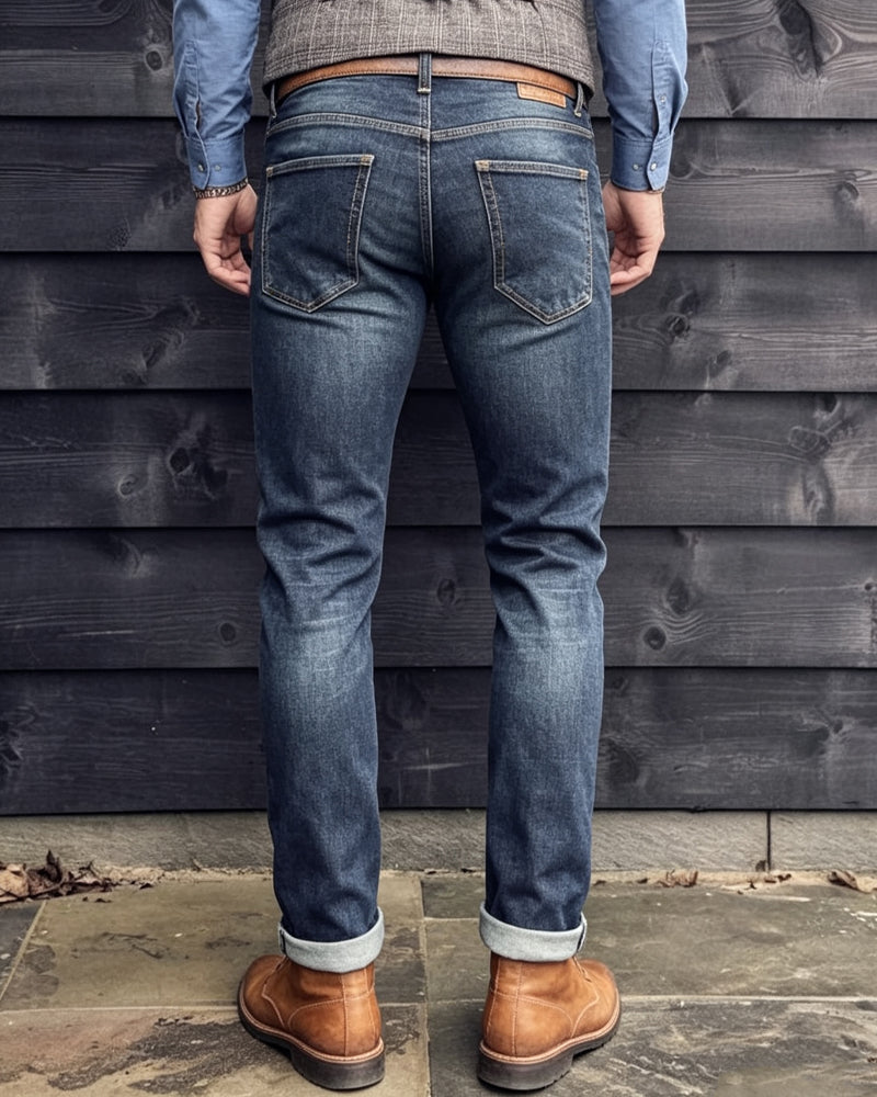 Vintage Blue Denim Skinny Jeans
