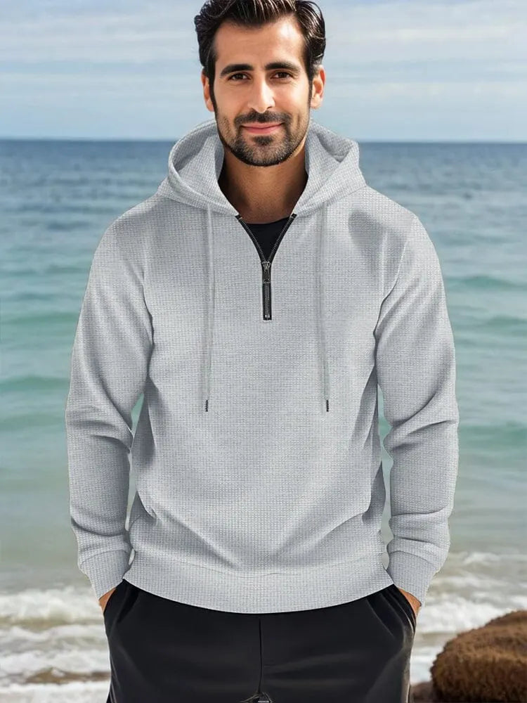 Athleisure Comfort Waffle Hoodie