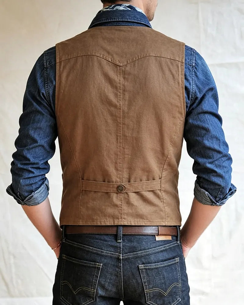 Vintage Brown  Multi©\Pocket Cargo Vest