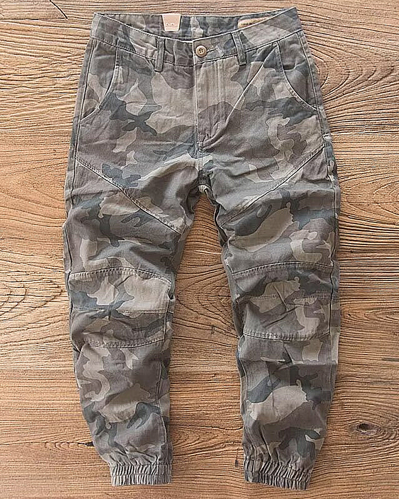 Retro Camouflage Cargo Pants