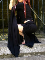 Black Wing Sleeve Top, Elven Fairy Burning Man Clothing