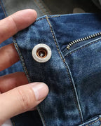 Vintage Faded©\Wash Denim Patchwork Distressed Jeans
