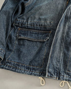 Vintage Washed Multi©\Pocket Field Utility Denim Jacket