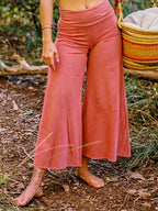 High-Waisted Draped Wide Leg Cropped Pants