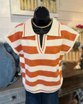 Collared Stripe Everyday Top