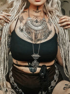 Cut Out Crop Top Bra ? Festival Caged Bralette ? Hippy Clothing ? Yantra Bra let Active Wear