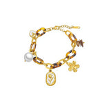 Easy To Love Tortoiseshell Chain Bracelet