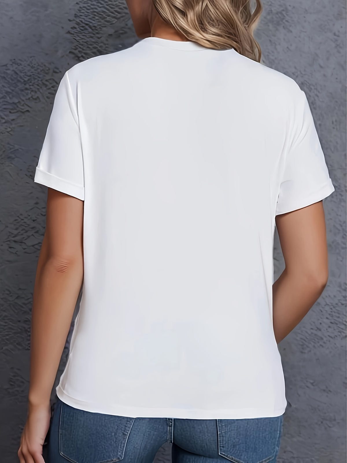 Floral Print Crew Neck T-shirt, Casual Short Sleeve Top, Women's Clothing